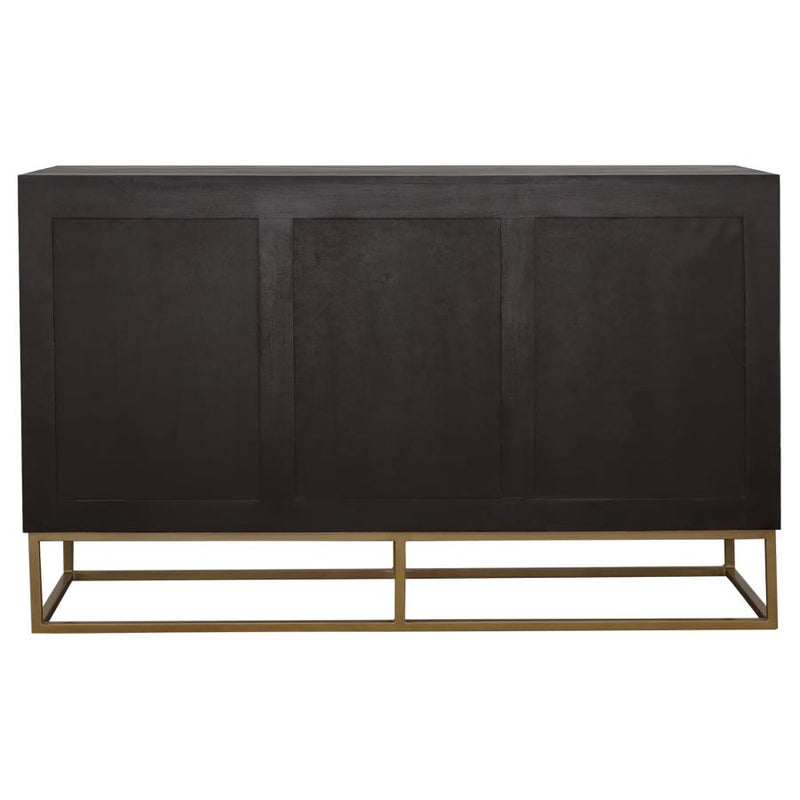Zara 2-door 57-inch Wood Accent Storage Cabinet Black Walnut-zoom-