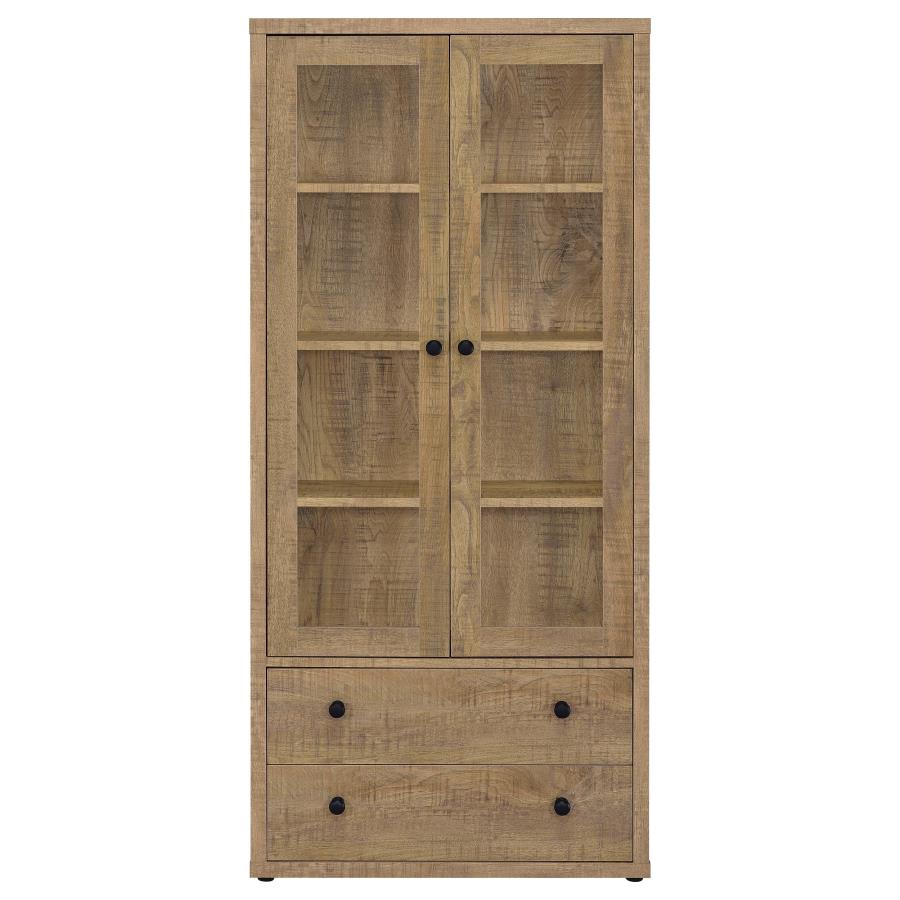 Hawthorne 4-shelf Glass Door Tall Cabinet with Drawers Mango-zoom-4