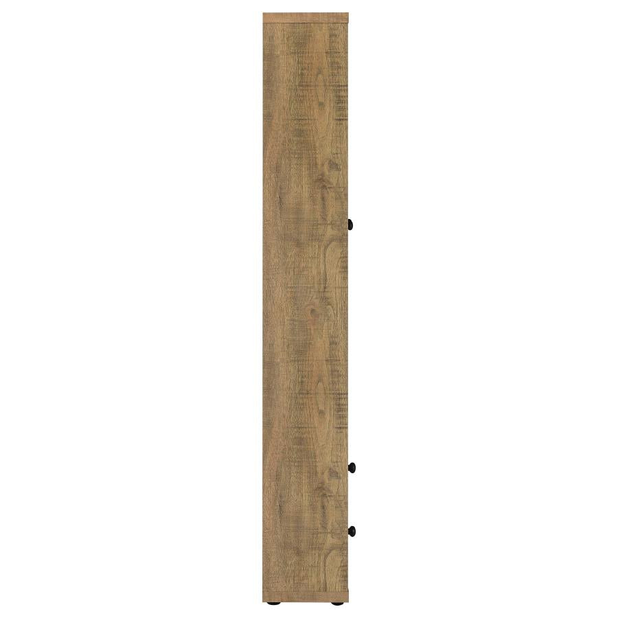 Hawthorne 4-shelf Glass Door Tall Cabinet with Drawers Mango-9