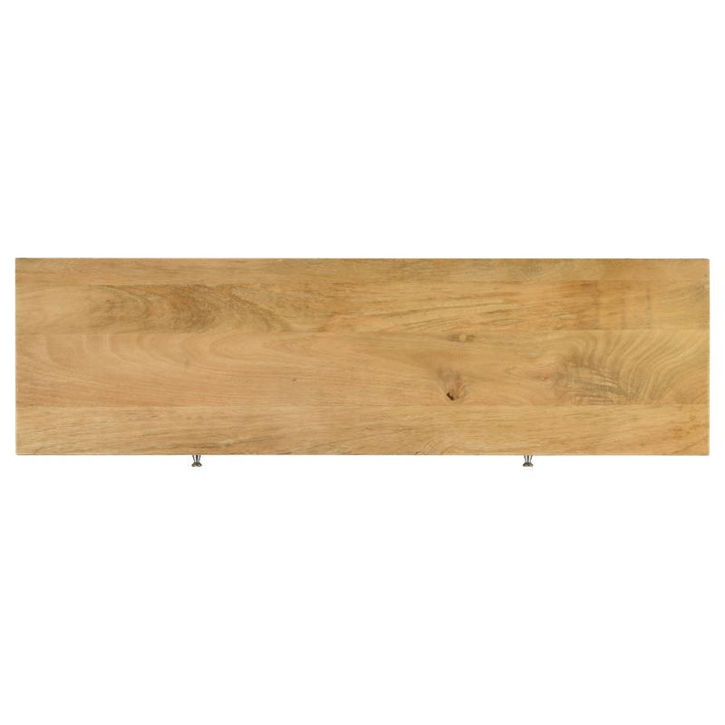 Draco 2-drawer Console Table Hand Carved Details Natural-zoom-