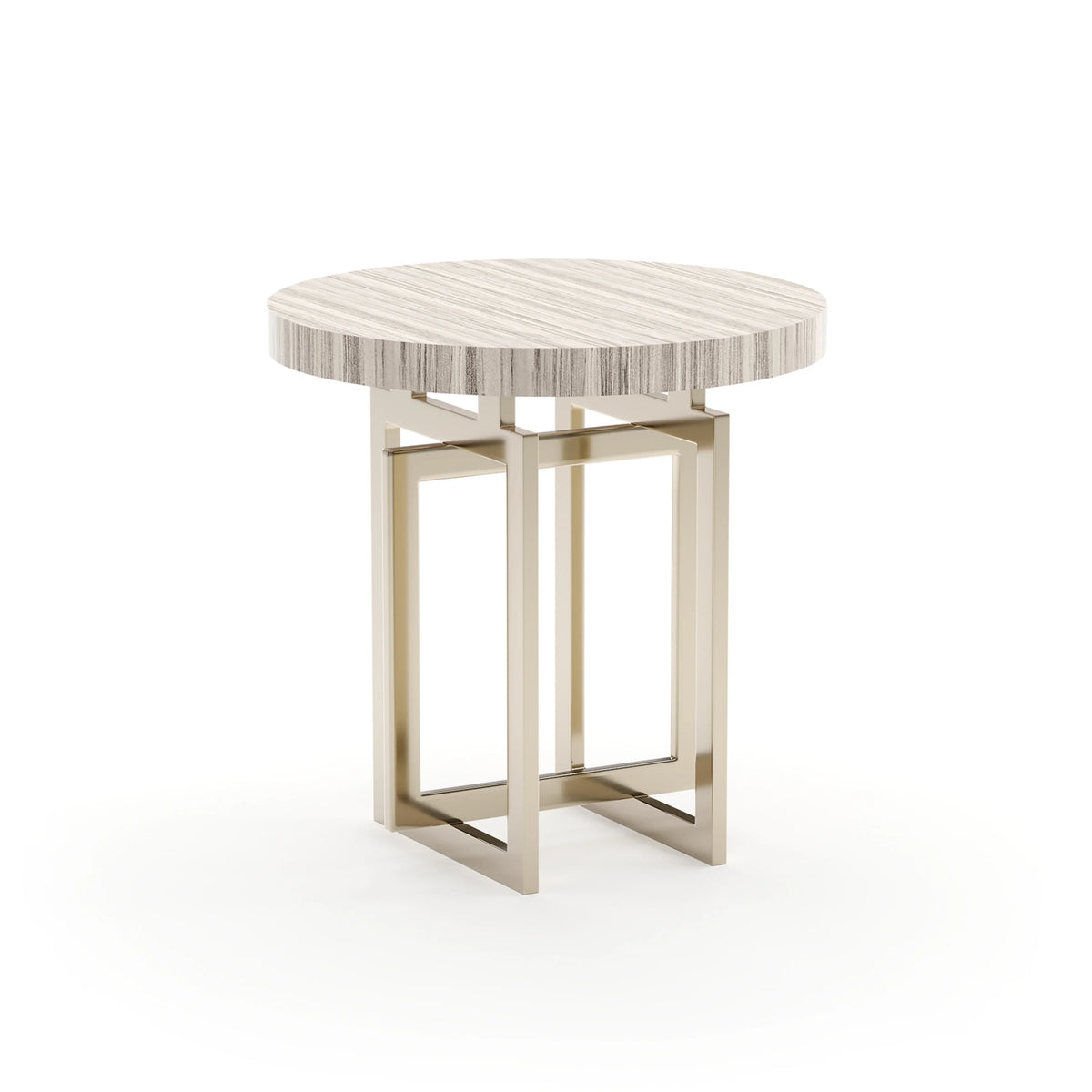 Caracole Wish You Were Here Side Table – angle view – Lusso Furniture Miami