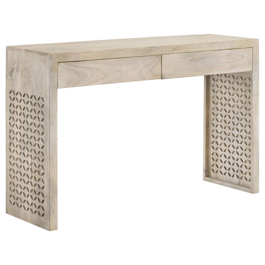 Rickman 2-drawer Wood Entryway Console Table White Washed-zoom-1