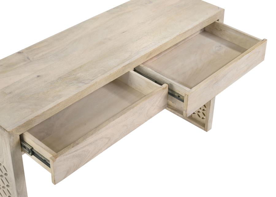Rickman 2-drawer Wood Entryway Console Table White Washed-10