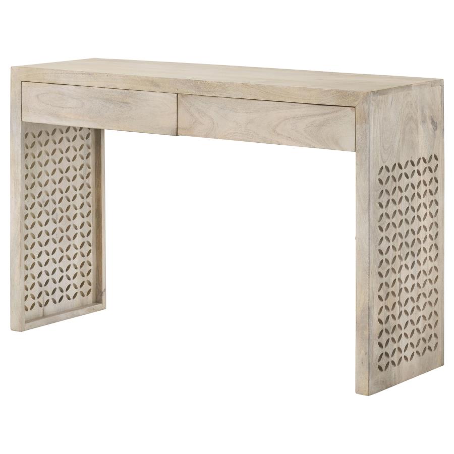 Rickman 2-drawer Wood Entryway Console Table White Washed-zoom-6