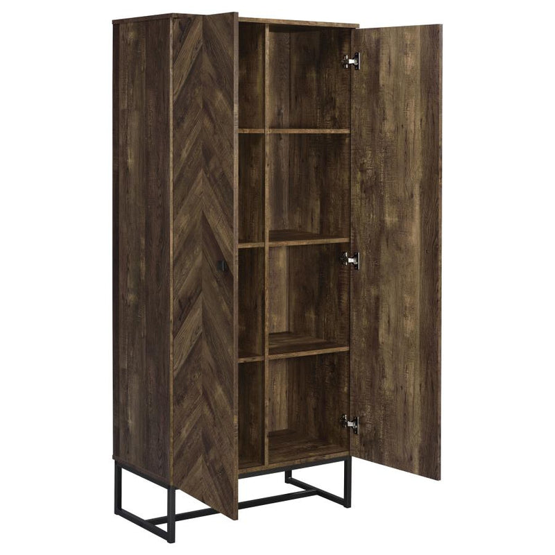 Carolyn 2-door Engineered Wood Accent Cabinet Rustic Oak-zoom-