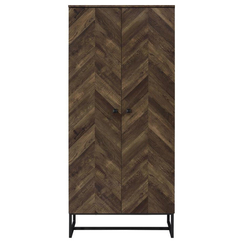Carolyn 2-door Engineered Wood Accent Cabinet Rustic Oak-zoom-