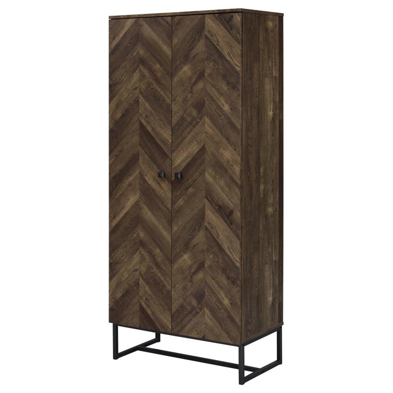 Carolyn 2-door Engineered Wood Accent Cabinet Rustic Oak-zoom-