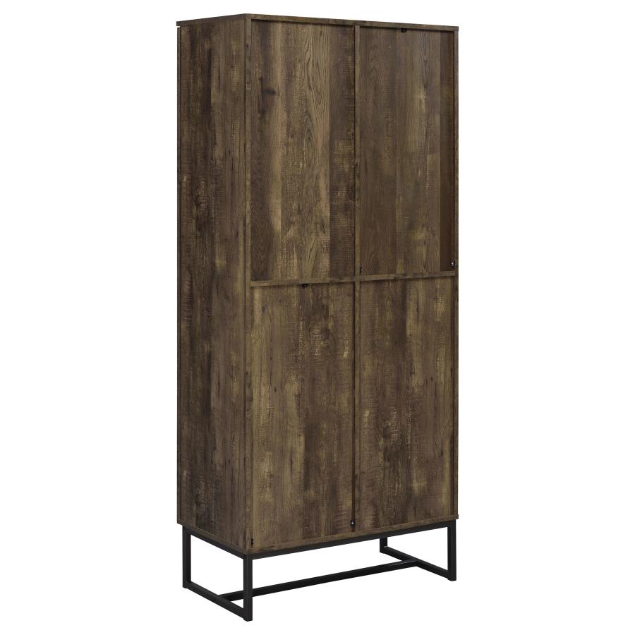 Carolyn 2-door Engineered Wood Accent Cabinet Rustic Oak-zoom-7
