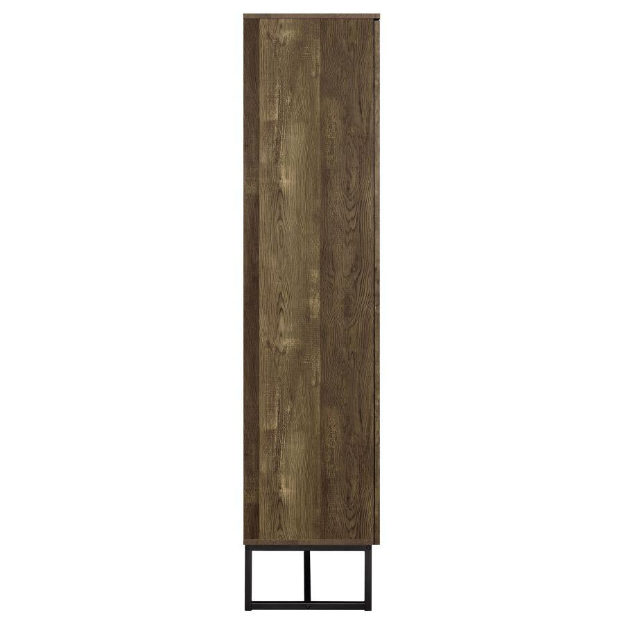Carolyn 2-door Engineered Wood Accent Cabinet Rustic Oak-8