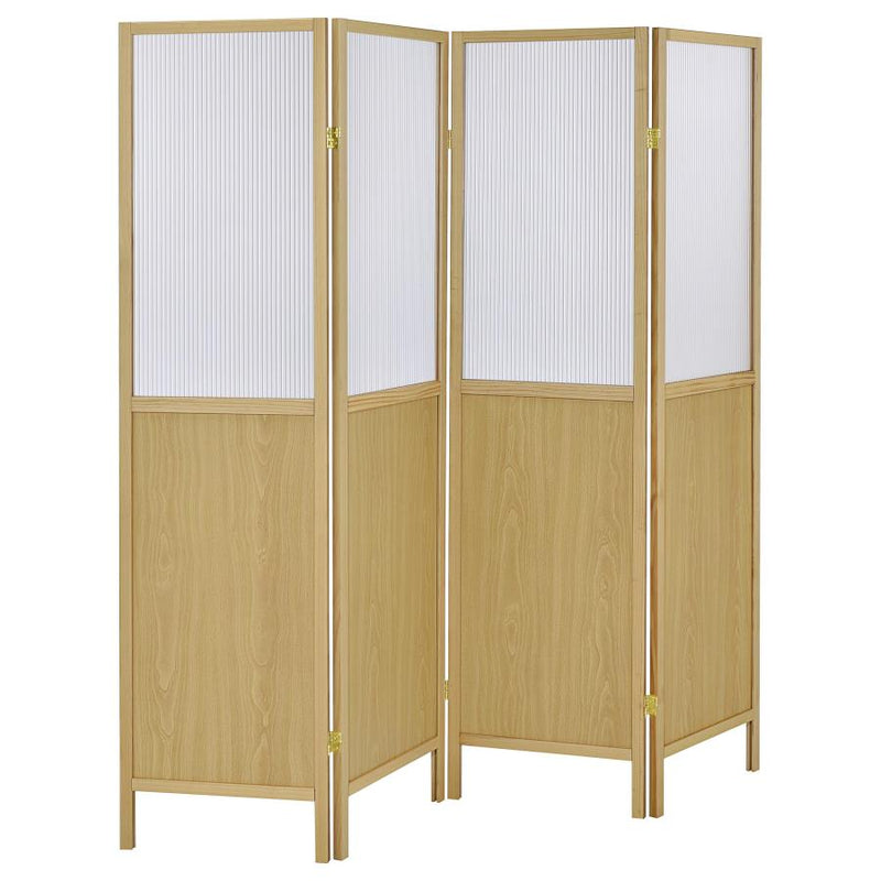 Mattison 4-Panel Room Divider Folding Shoji Screen Natural-zoom-