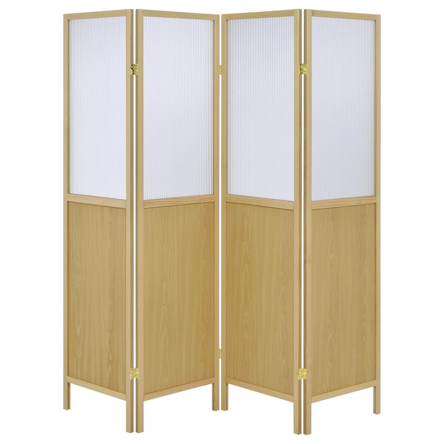 Mattison 4-Panel Room Divider Folding Shoji Screen Natural-zoom-3