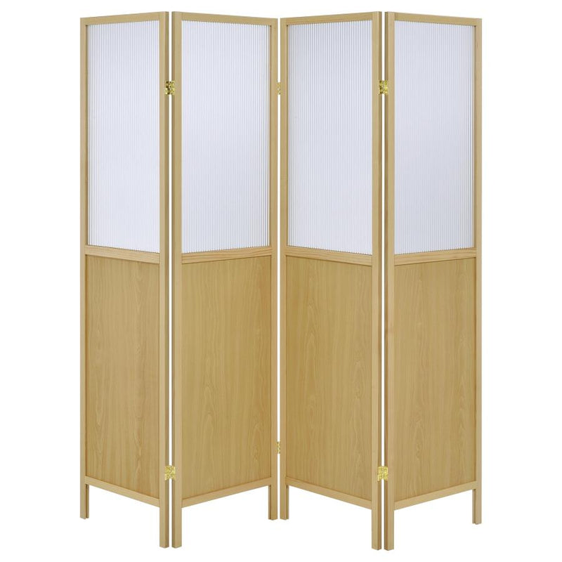 Mattison 4-Panel Room Divider Folding Shoji Screen Natural-zoom-