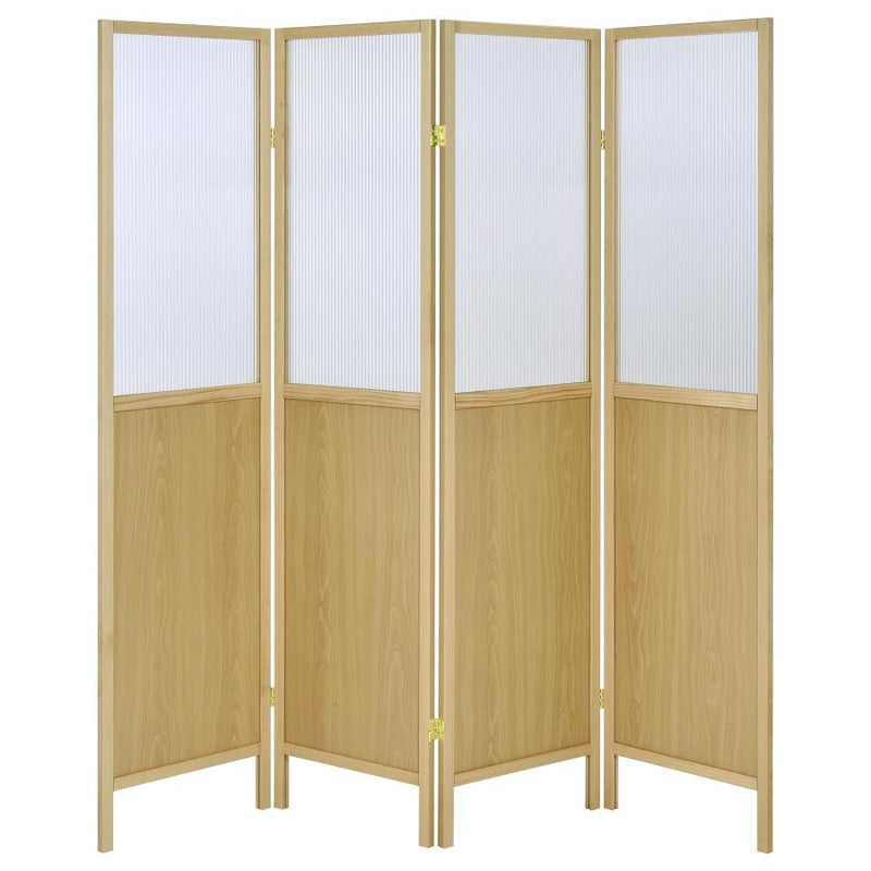 Mattison 4-Panel Room Divider Folding Shoji Screen Natural-zoom-