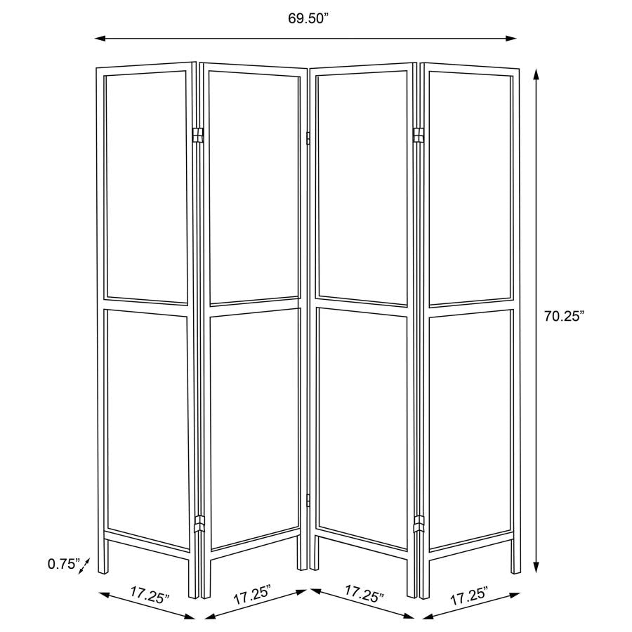 Mattison 4-Panel Room Divider Folding Shoji Screen Natural-6