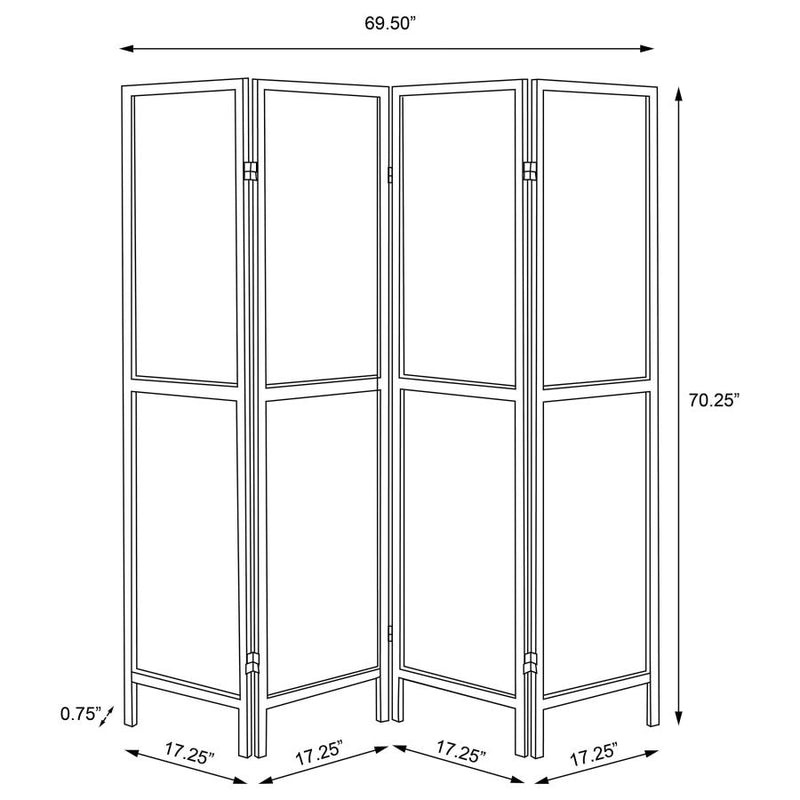 Mattison 4-Panel Room Divider Folding Shoji Screen Natural-zoom-