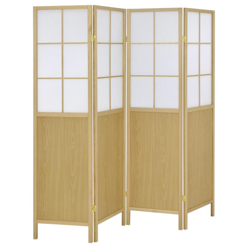 Edwards 4-Panel Room Divider Folding Shoji Screen Natural-zoom-