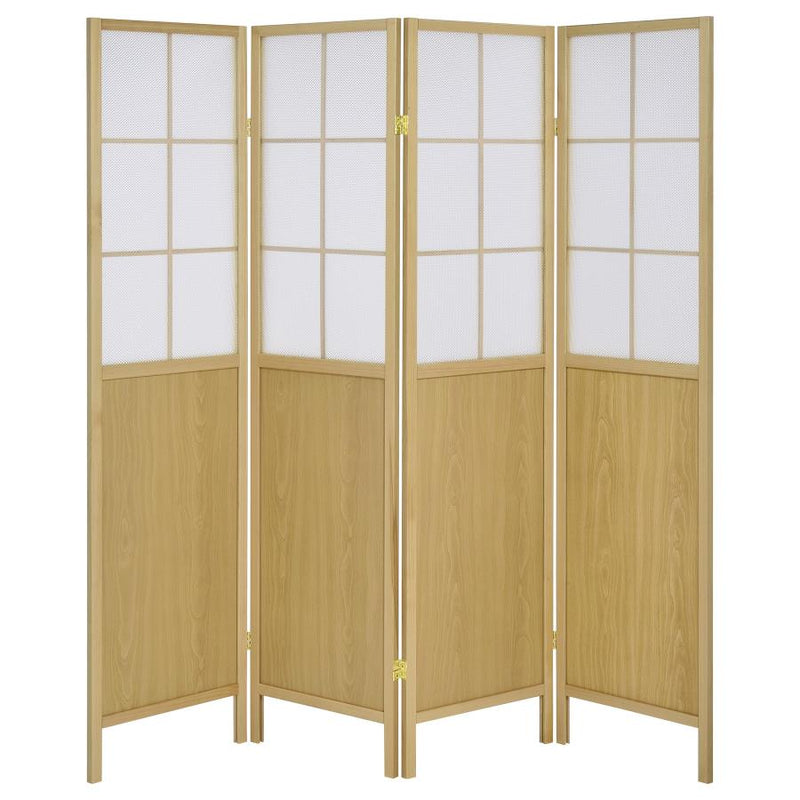 Edwards 4-Panel Room Divider Folding Shoji Screen Natural-zoom-