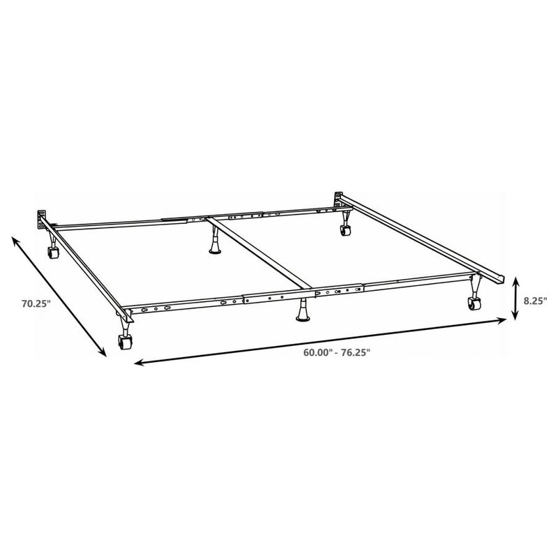 Kerns Queen or Eastern King or Cal King Bed Frame Black-zoom-