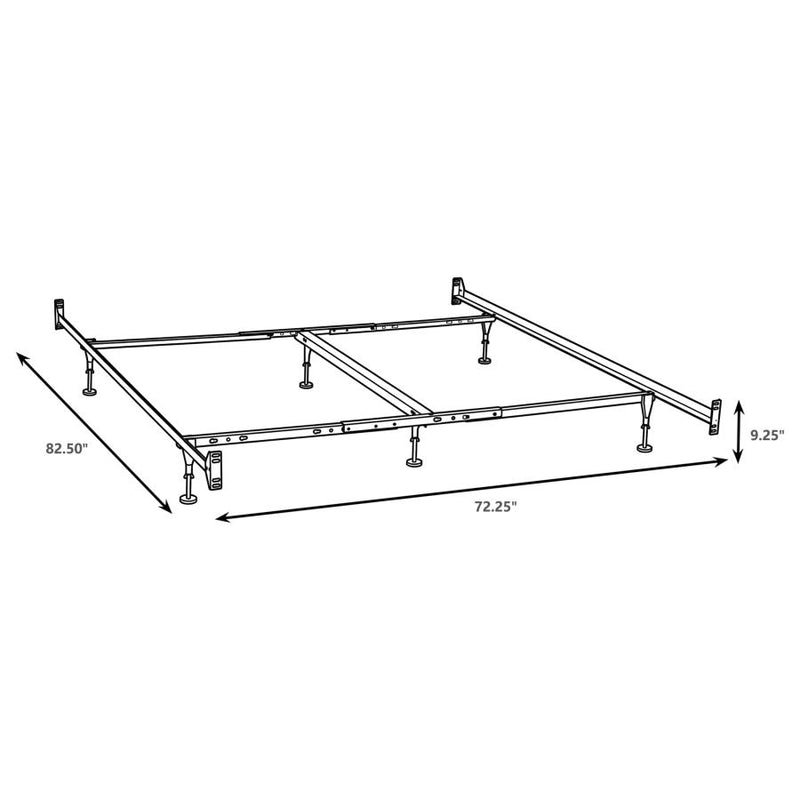 Esme California King Bed Frame Black (Headboard & Footboard)-zoom-