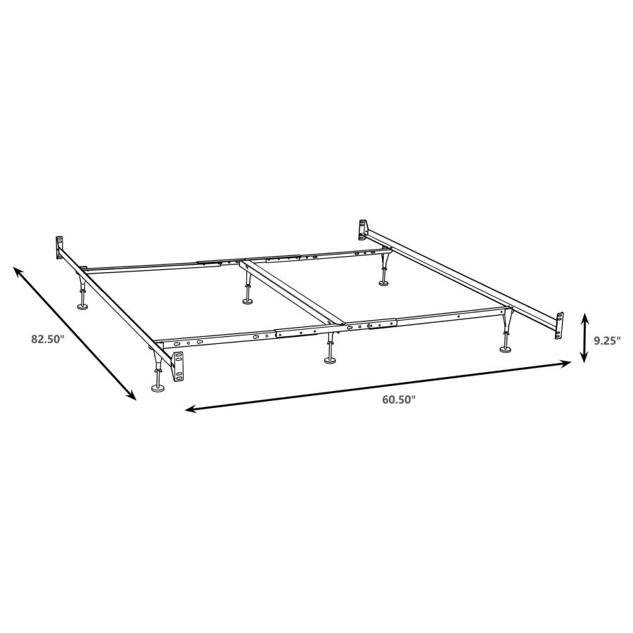 Esme Queen or E King Bed Frame Black (Headboard & Footboard)-3