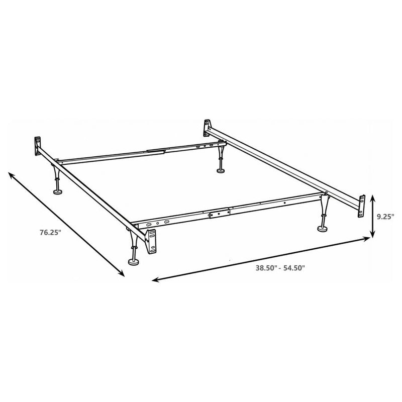 Esme Twin or Full Bed Frame Black (Headboard & Footboard)-zoom-
