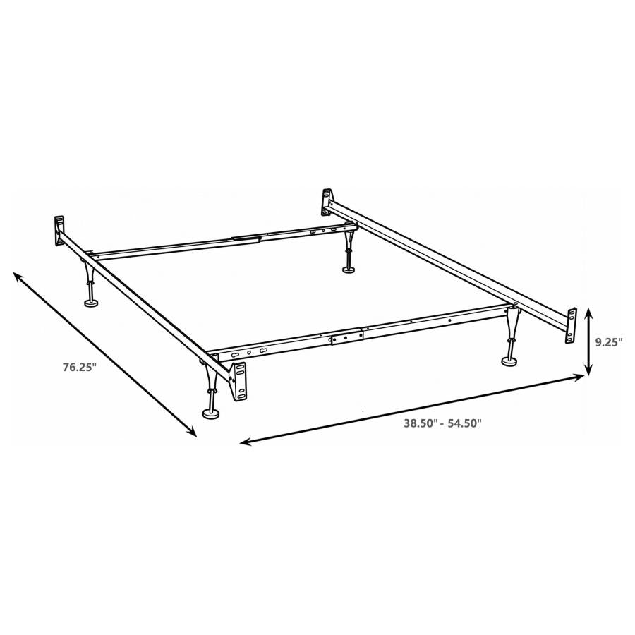 Esme Twin or Full Bed Frame Black (Headboard & Footboard)-2