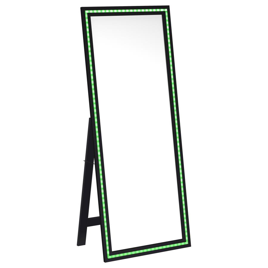 Windrose 28 x 67 Inch Tempered LED Standing Mirror Black-zoom-8