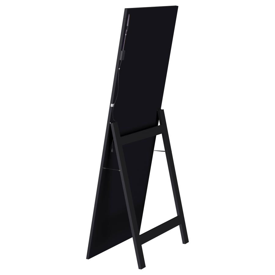 Windrose 28 x 67 Inch Tempered LED Standing Mirror Black-15