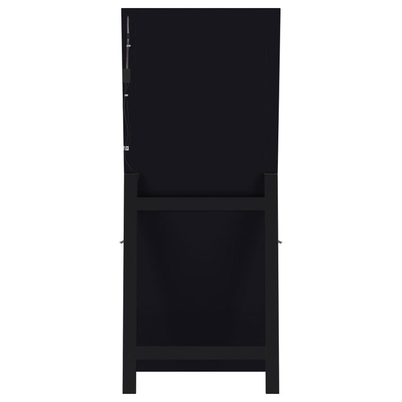 Windrose 28 x 67 Inch Tempered LED Standing Mirror Black-zoom-