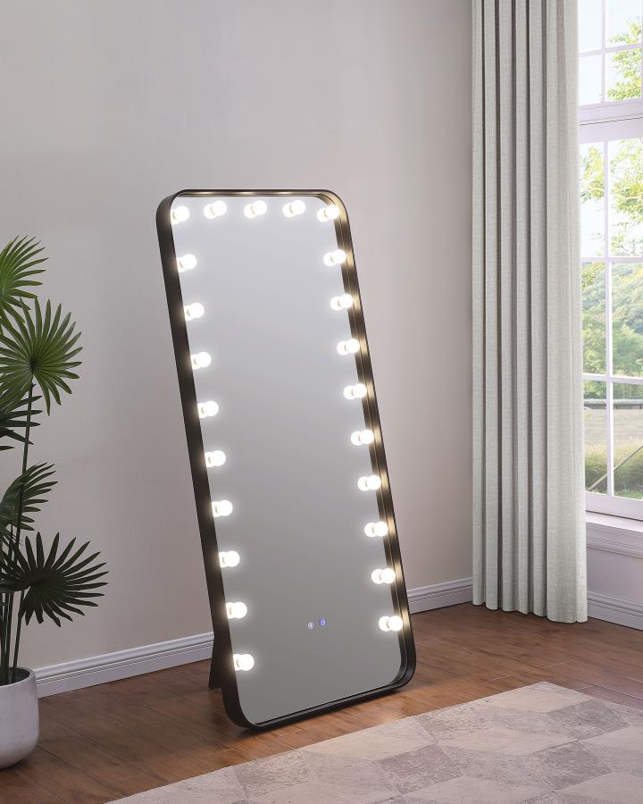 Canton 32 x 71 Inch LED Standing Mirror with Speakers Black-zoom-