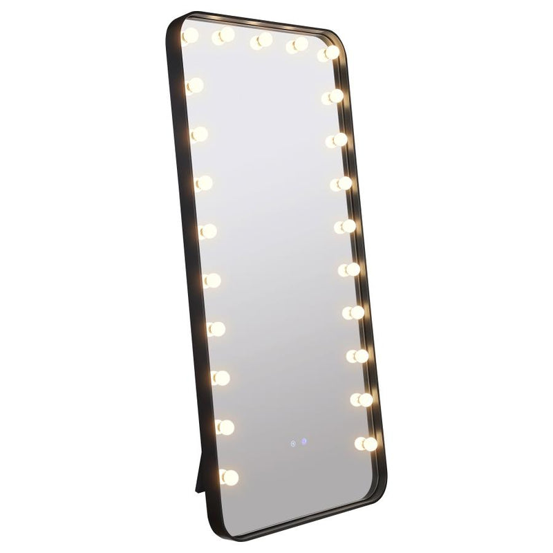 Canton 32 x 71 Inch LED Standing Mirror with Speakers Black-zoom-