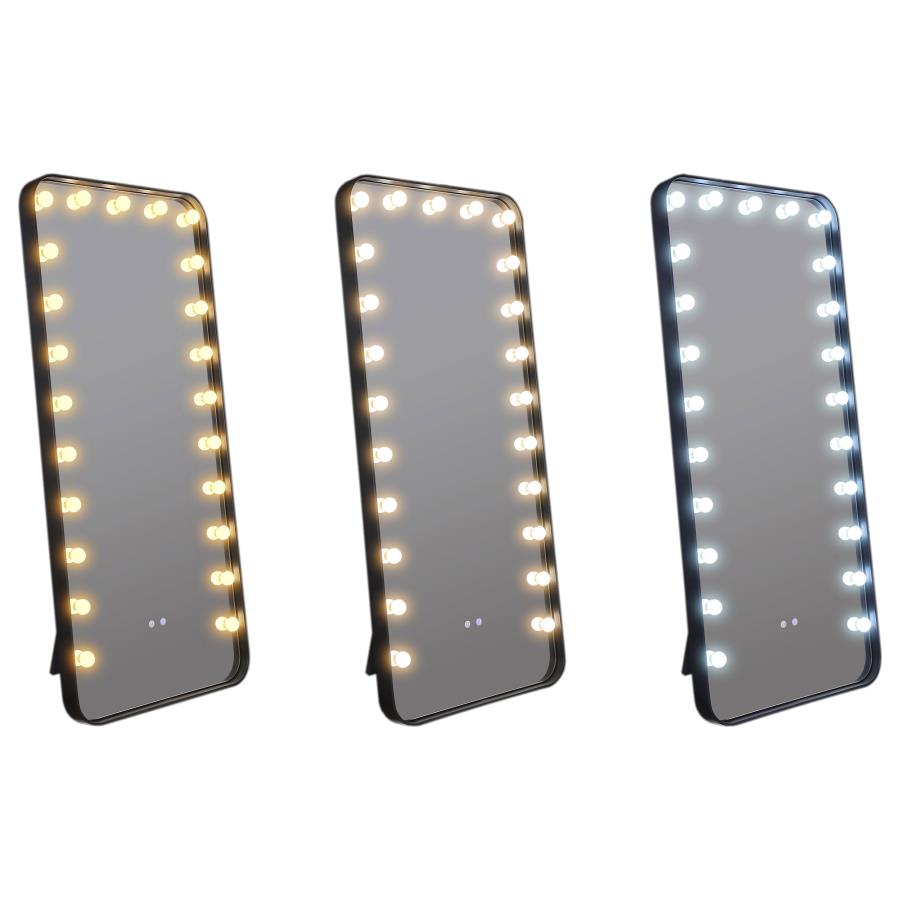 Canton 32 x 71 Inch LED Standing Mirror with Speakers Black-10