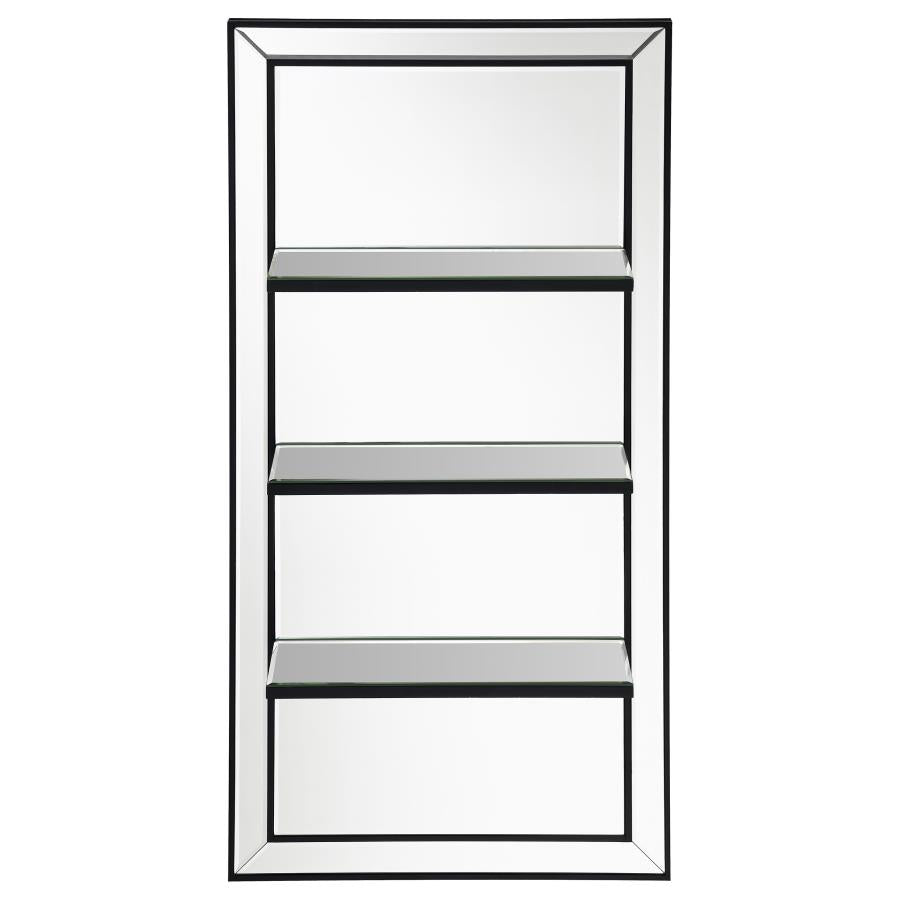 Oriel 24 x 47 Inch Rectangular 3-Shelf Wall Mirror Silver-zoom-3