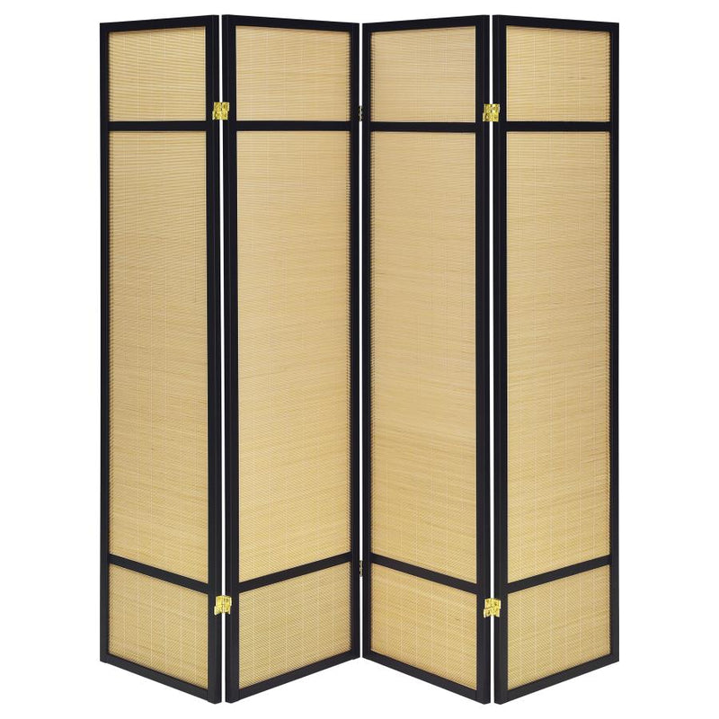 Pearce 4-panel Bamboo Room Divider Folding Screen Natural-zoom-