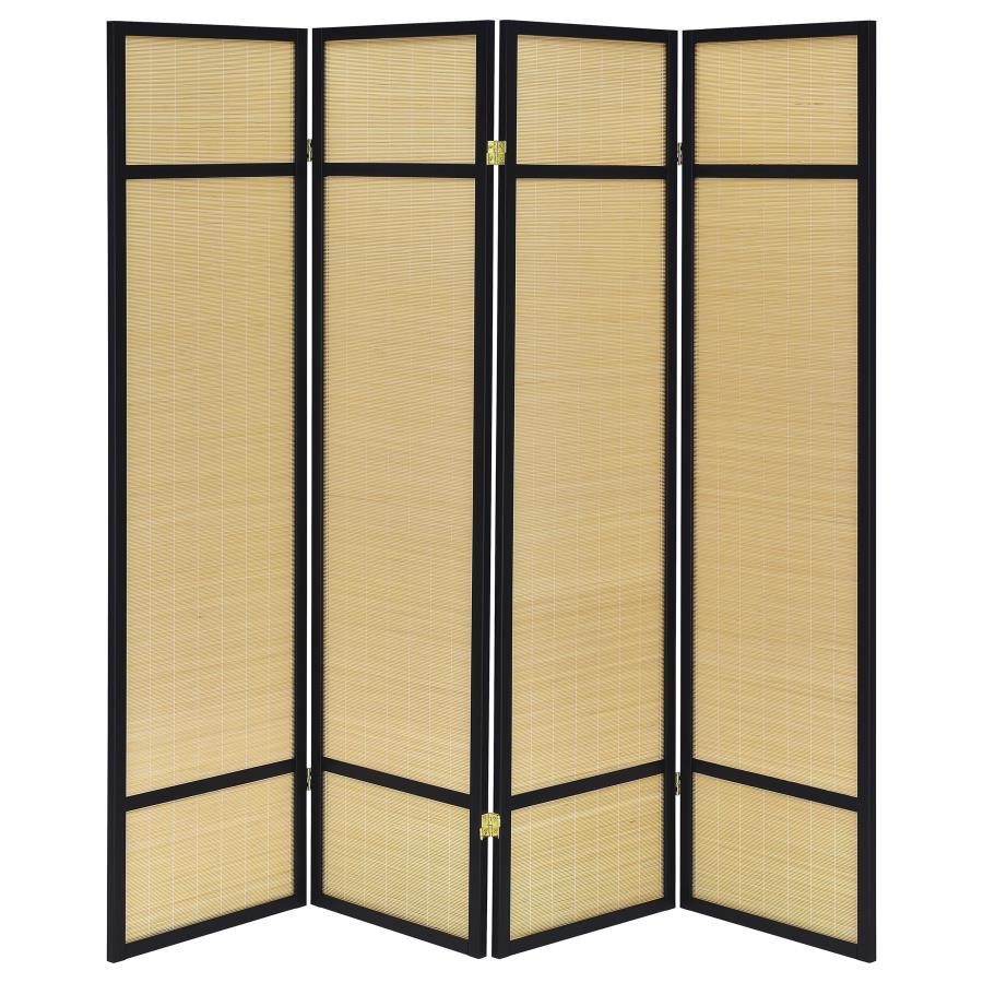 Pearce 4-panel Bamboo Room Divider Folding Screen Natural-zoom-4