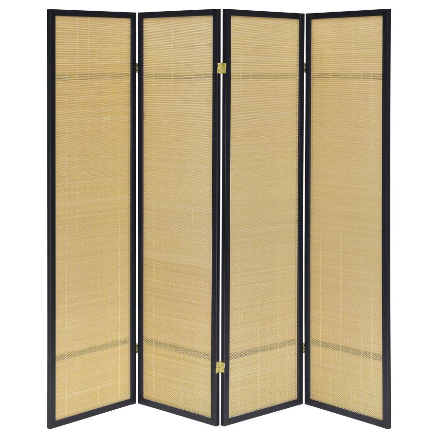 Pearce 4-panel Bamboo Room Divider Folding Screen Natural-zoom-5