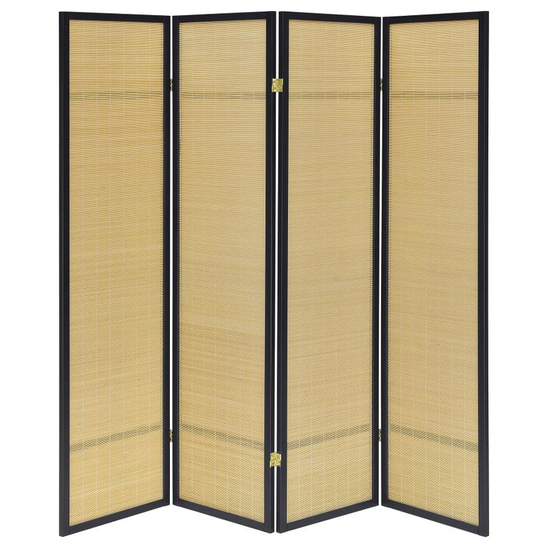 Pearce 4-panel Bamboo Room Divider Folding Screen Natural-zoom-