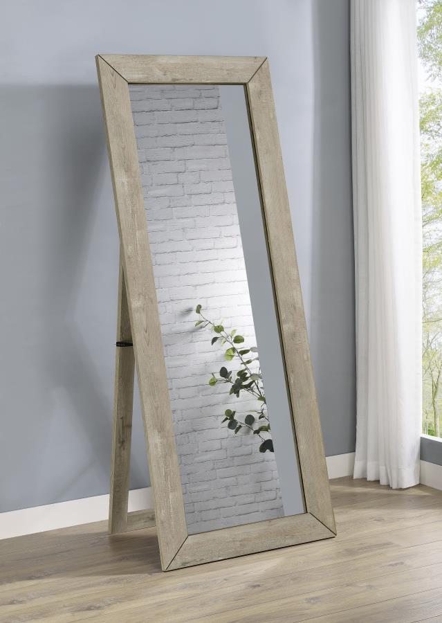 Cadence Tempered Glass Full Length Mirror Grey Washed Oak-zoom-2
