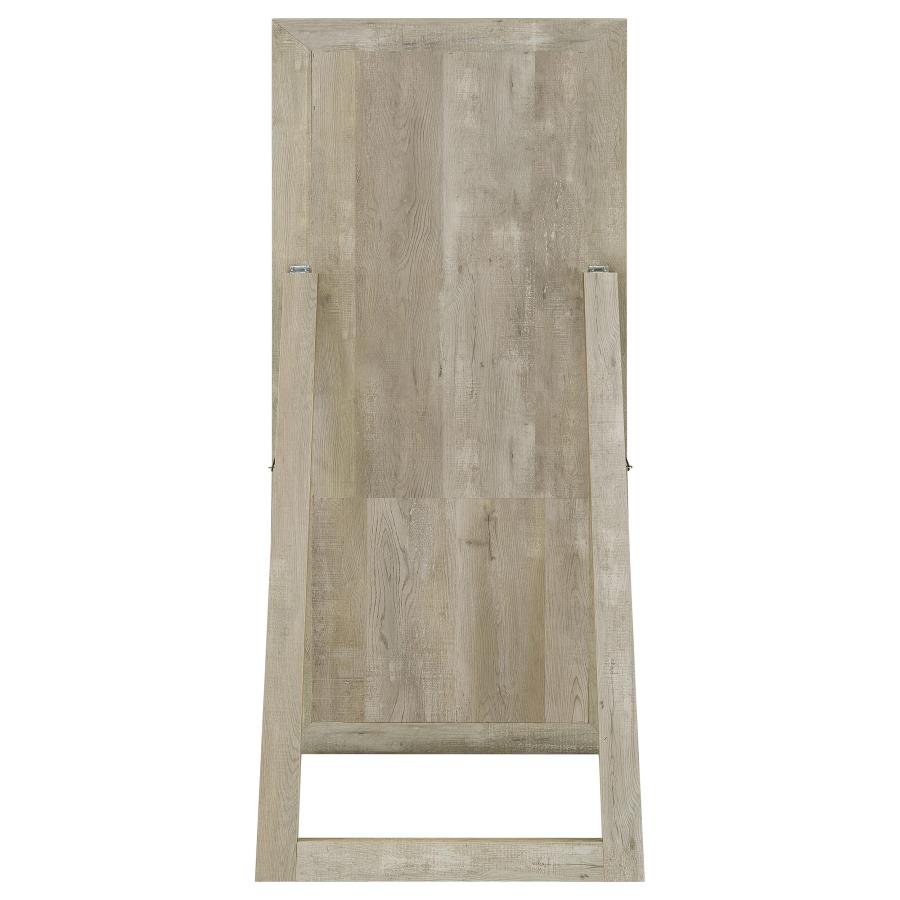 Cadence Tempered Glass Full Length Mirror Grey Washed Oak-4