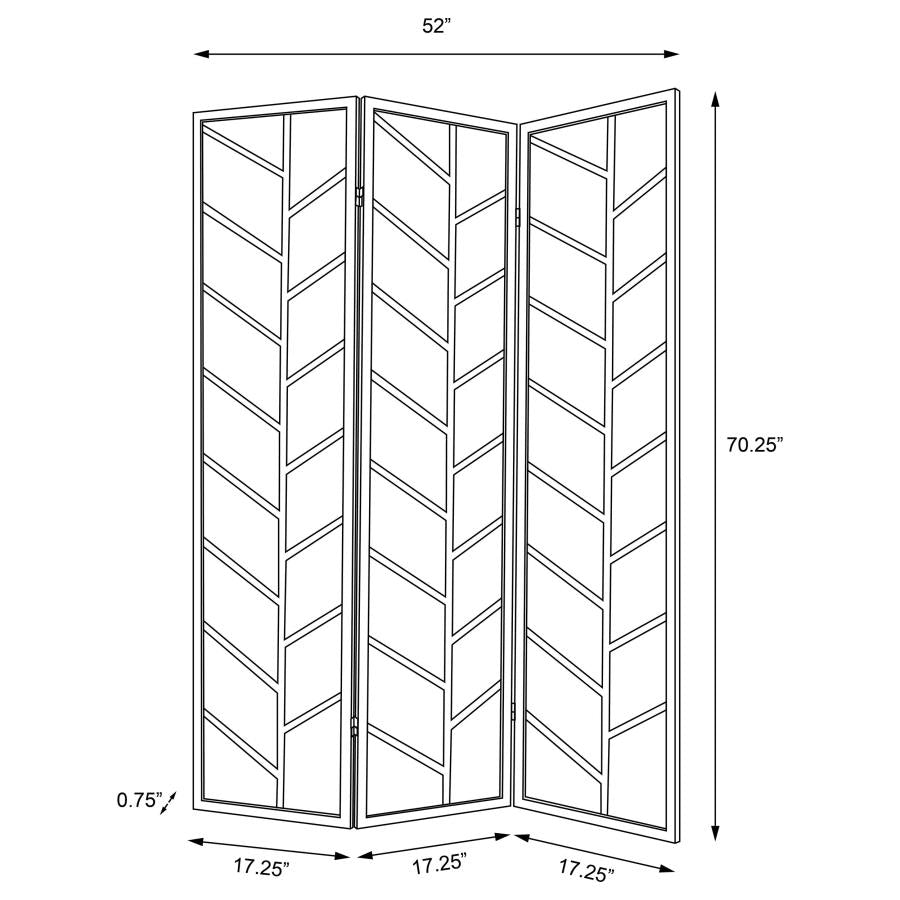 Mila 3-Panel Room Divider Folding Shoji Screen Walnut-4