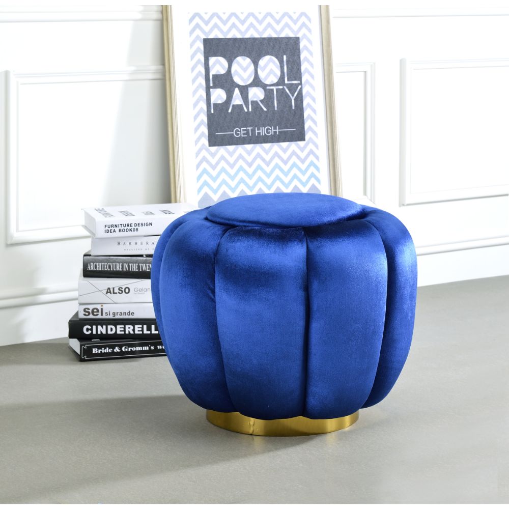 ACME Heiress Ottoman – angle view – Lusso Furniture Miami