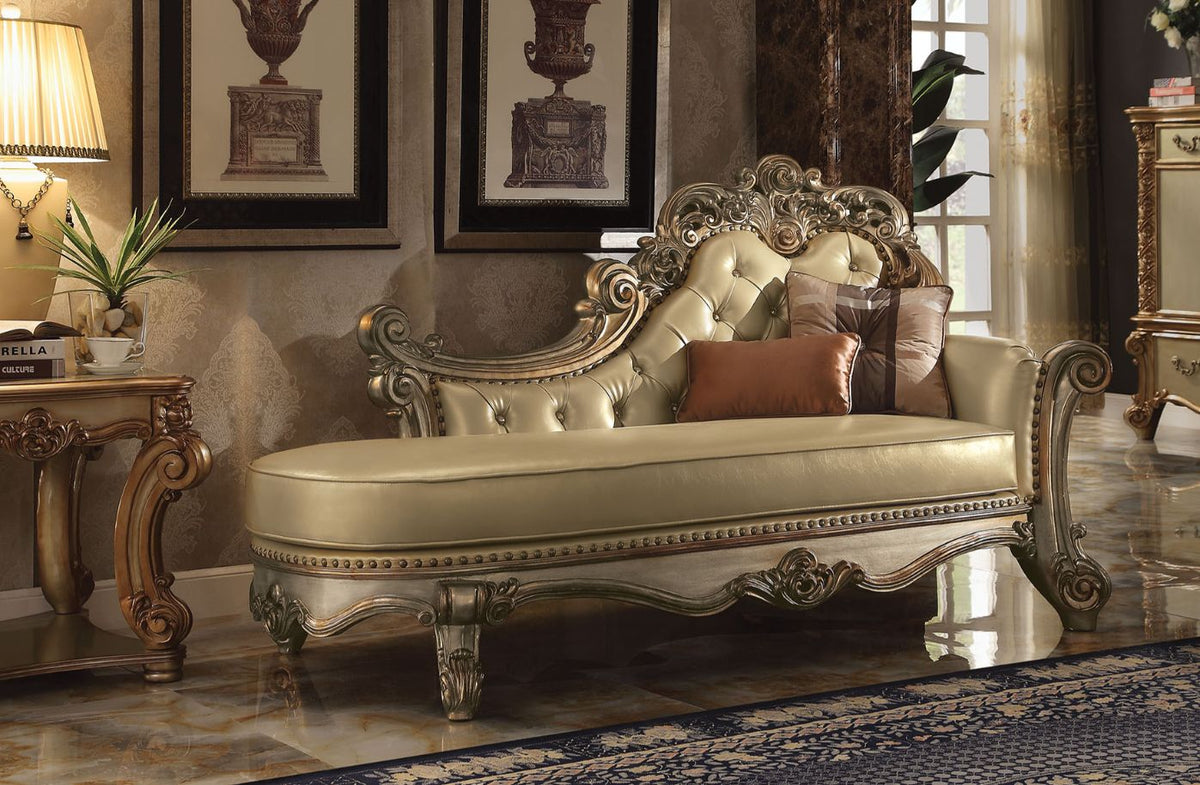 ACME Vendome Chaise – front view – Lusso Furniture Miami