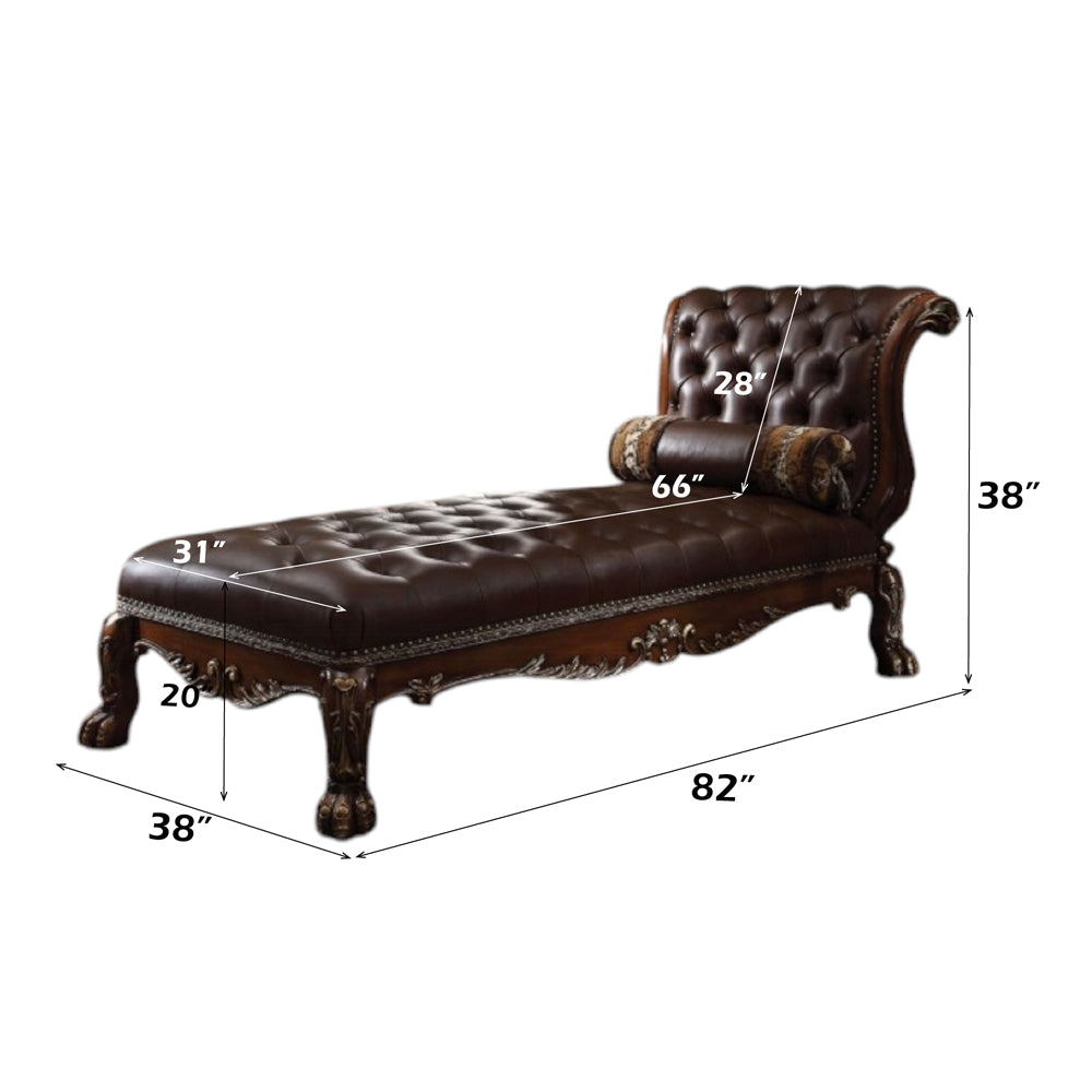 ACME Dresden Chaise – back view – Lusso Furniture Miami