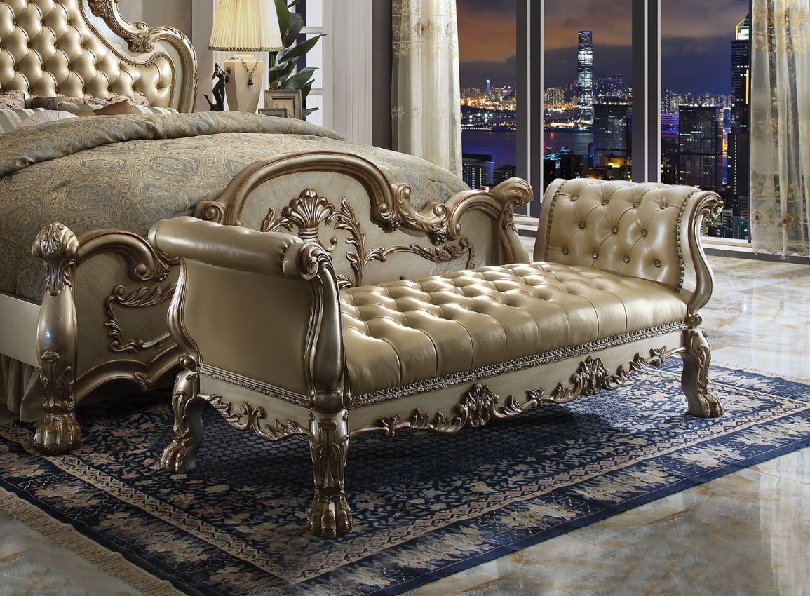 ACME Dresden Bench – front view – Lusso Furniture Miami