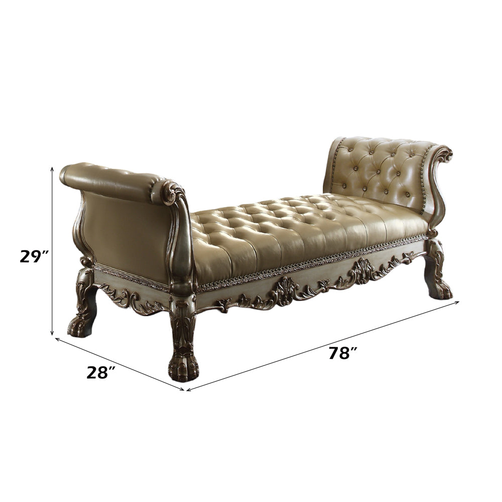 ACME Dresden Bench – angle view – Lusso Furniture Miami