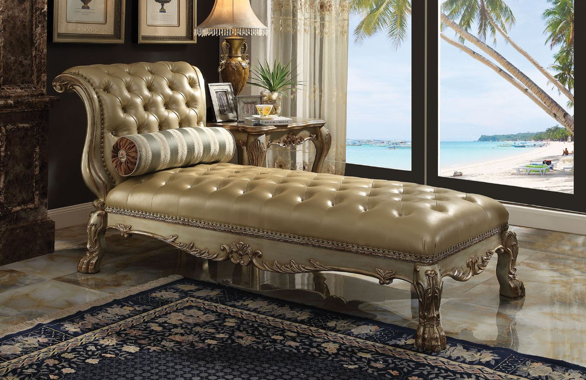 ACME Dresden Chaise – front view – Lusso Furniture Miami