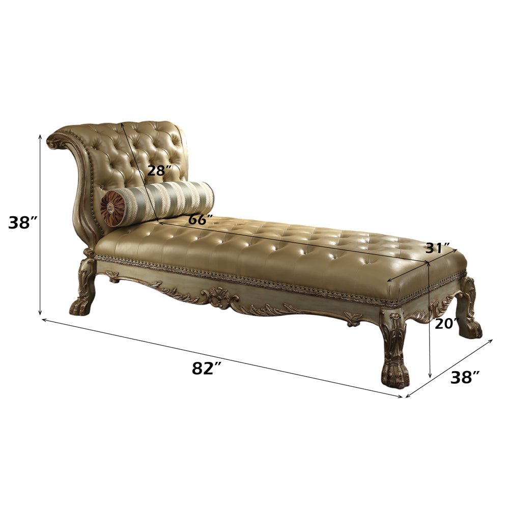ACME Dresden Chaise – angle view – Lusso Furniture Miami