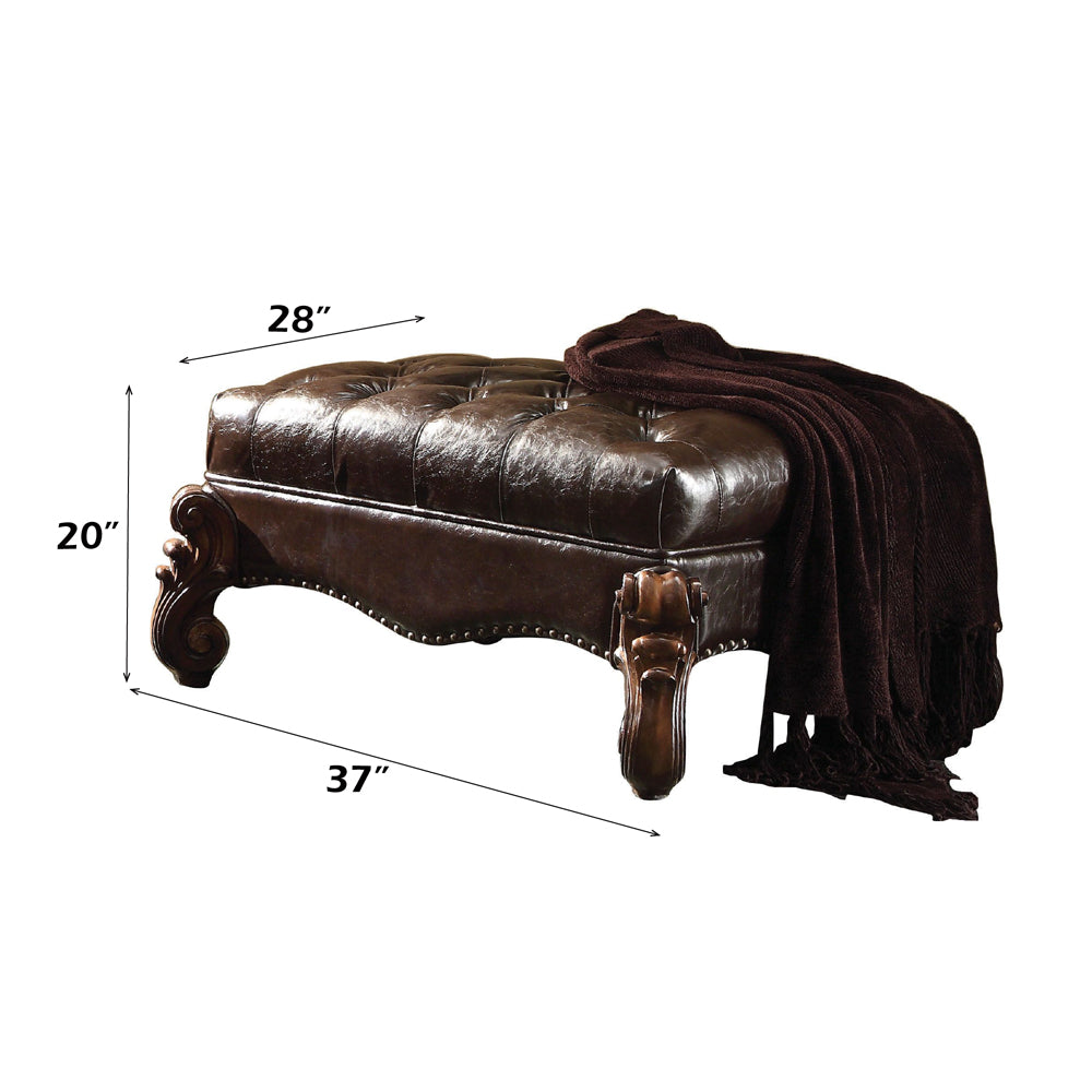 ACME Versailles Ottoman – side view – Lusso Furniture Miami