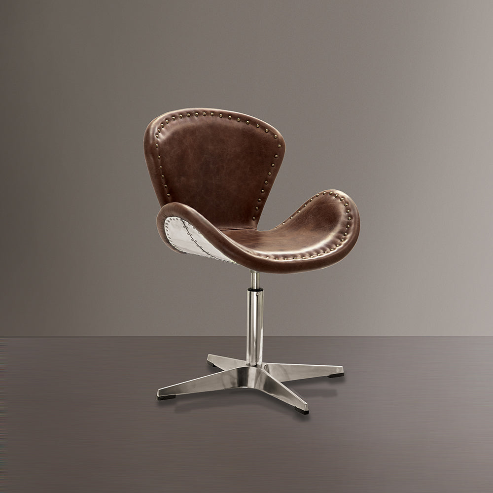 ACME Brancaster Swivel Accent Chair – front view – Lusso Furniture Miami