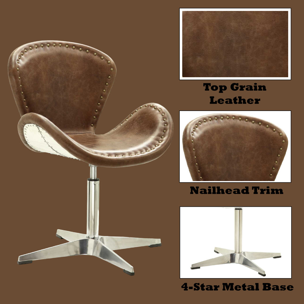 ACME Brancaster Swivel Accent Chair – detail – Lusso Furniture Miami